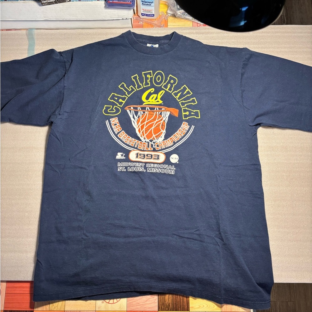 1993 STARTER California Basketball Navy T-Shirt vintage single stitch sz L